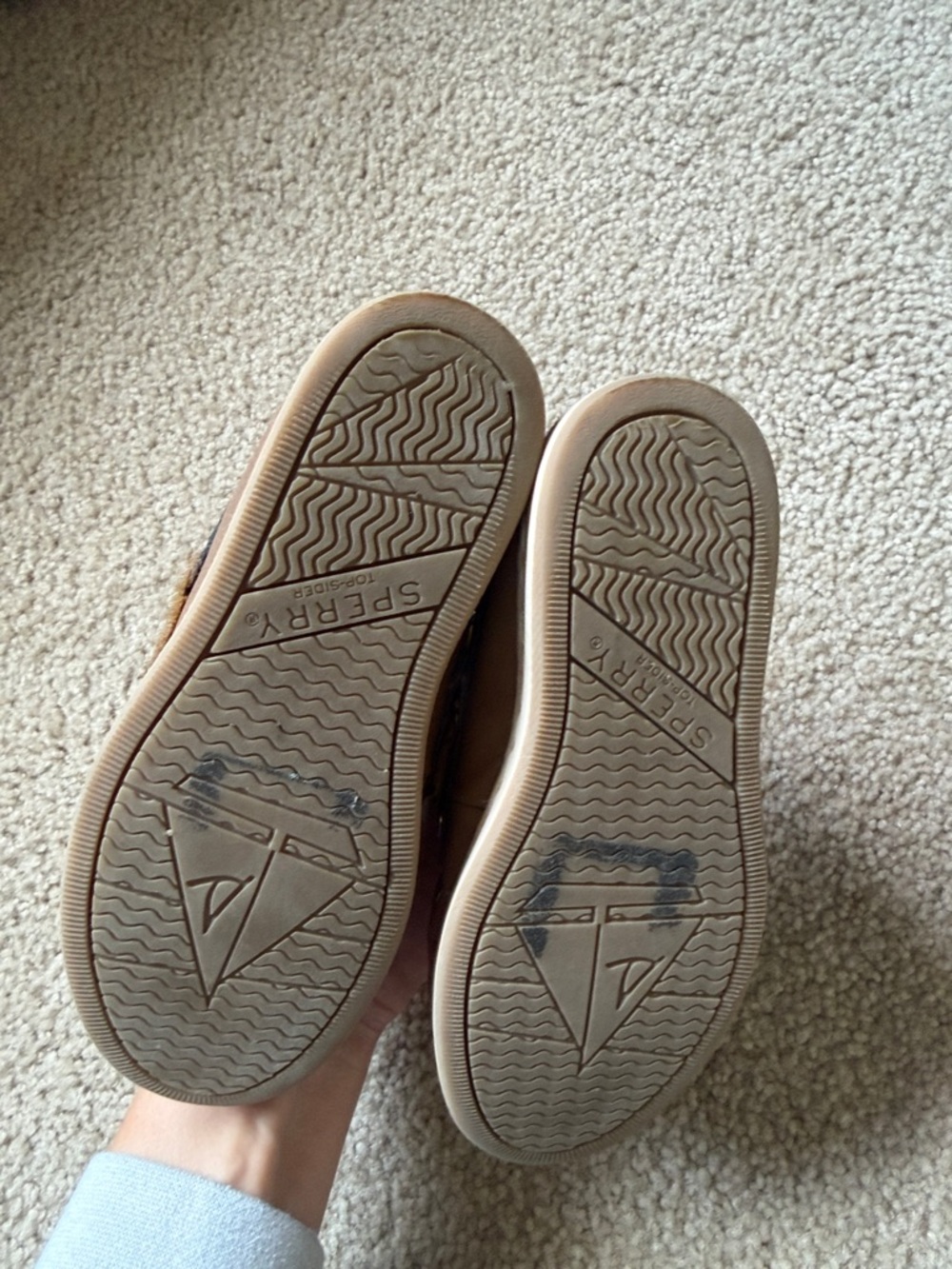 Sperry Tan Leather Boat Shoes - Picture 4 of 5